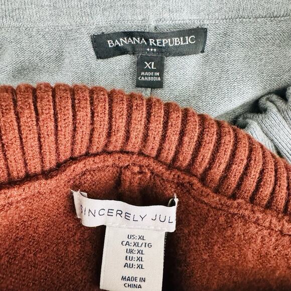 Lot Of 2 Comfy Casual Earthy Knit Lounge Pants Women’s Size XL - Picture 3 of 4